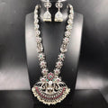 Zevar Necklace Ganesha Oxidised Long Necklace By Zevar