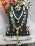 Zevar Necklace Kundan Gold Plated & Pearl Necklace Set By Zevar
