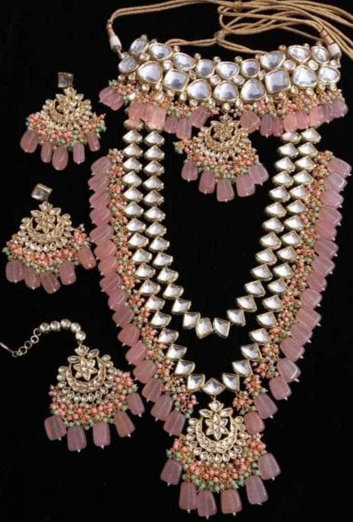 Zevar Necklace Kundan Semi Bridal Necklace by zevar