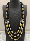 Zevar Temple necklace Beautifull Black Thread Long Kumkum Temple Necklace Set By Zevar.